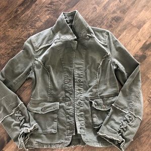 Free People Army green jacket ~size Small wow!